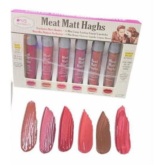 Warda Beauty Meat Matte Haghs Liquid Lipsticks Pack of 6